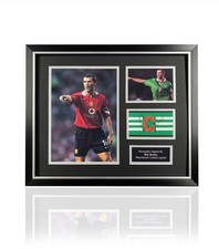 Roy Keane signed framed Manchester United captains armband MUFC With COA