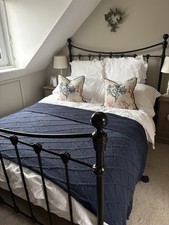 Laura Ashley Black Metal Double Bed Frame