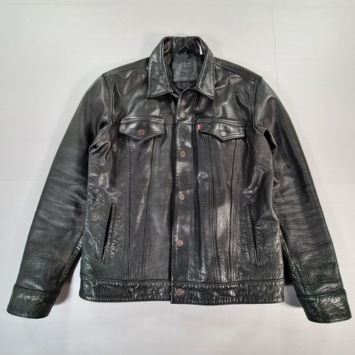 Levis mens leather jacket - leather,