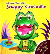 CROCODILE CHILDREN'S HAND PUPPET BOOK Snappy Crocodile age 3+ NEW