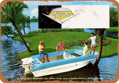 Metal sign 1960 glastron - sign,