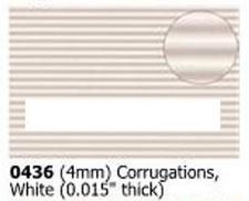 Slaters 0436 0.5mm x 300mm x 174mm - 4mm Scale Corrugated Plastikard - 2nd Post