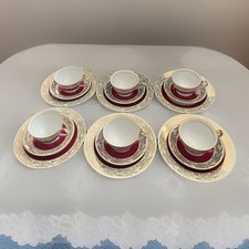 Tokyo China Made In Japan Tea Set Red/White With gilding