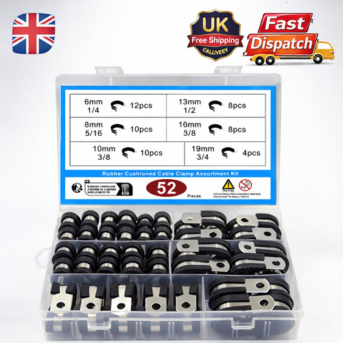 Stainless style clips rubber - stainless, p-style