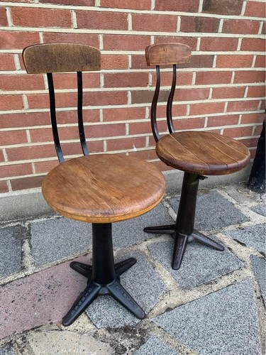 Pair antique singer chair - singer,