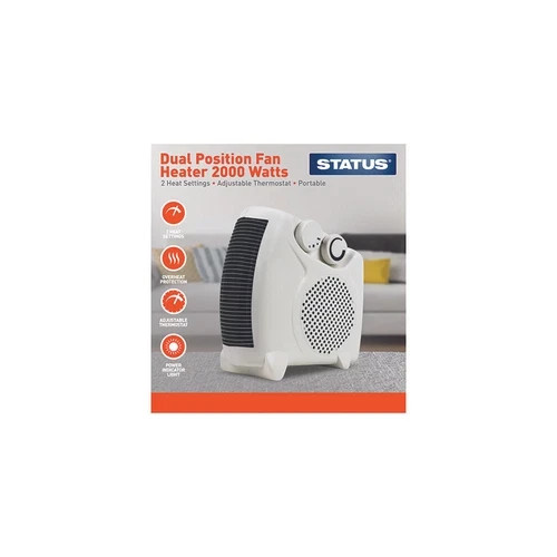 Dual position fan heater 2000w - dual,