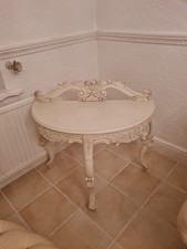 French Vintage White HALF Moon