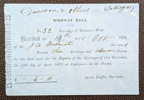1875 highway rate tadcaster - 1875,