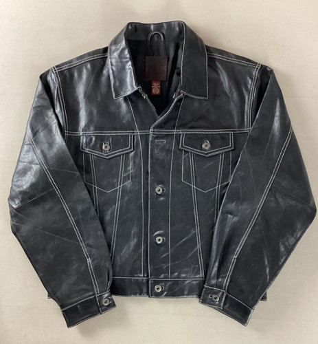 Vintage gap leather trucker - vintage,