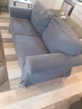 Grey Fabric 2-Seater Sofa