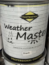 ✅ PAINTMASTER Weather Master Smooth Exterior Masonary Paint Black 20lts.