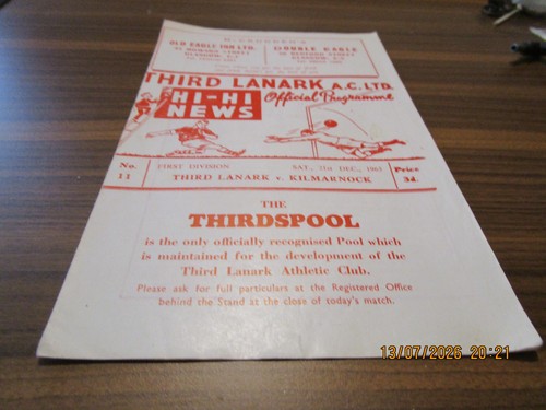 Third lanark kilmarnock - , v