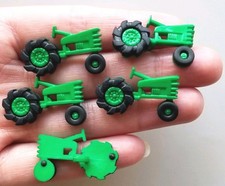 Dress It Up Buttons GREEN TRACTOR Farm Farmer Driver Harvest Sewing Card Crafts