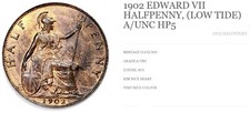 1902 EDWARD VII, HALF PENNY