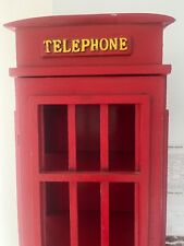 Retro Style London Telephone box - Cd Dvd storage cabinet Solid Wood Handmade