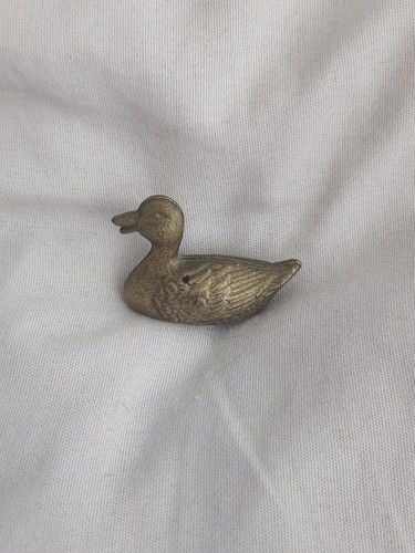 Vintage brass duck miniature - brass,