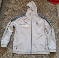 England Cricket Men's Grey Castore Cinch Long Sleeve Light Jacket Size XL