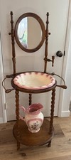 Antique Washstand with Ceramic