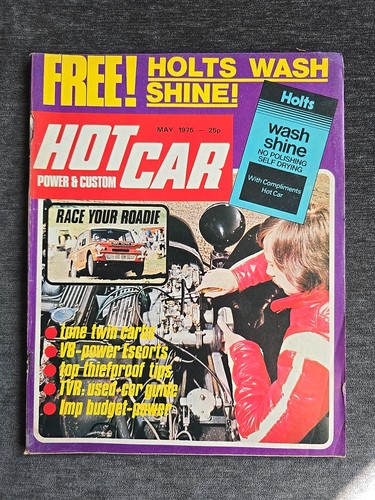 Hot car magazine may - car, 1975