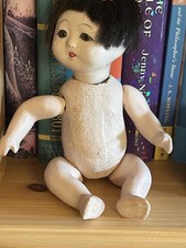 Vintage Antique Japanese Ichimatsu Ningyo Antique Doll 8" Girl Kimono Obi Geisha