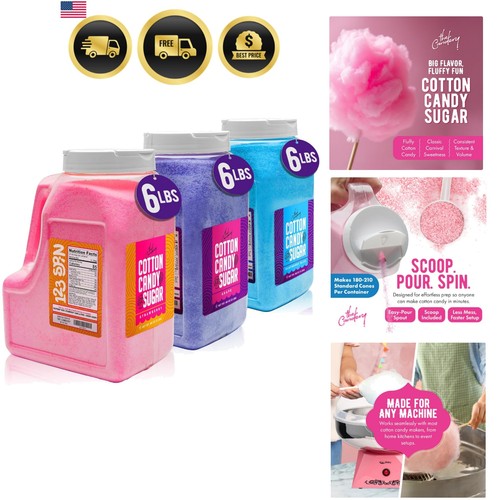 Cotton candy floss - sugar, 6lbs