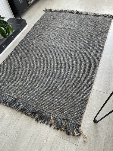 Grey flat weave natural - natural, fibre