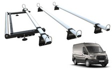 TITAN Van roof rack 3 bars for Ford TRANSIT Panel van (2014-onward) with roller
