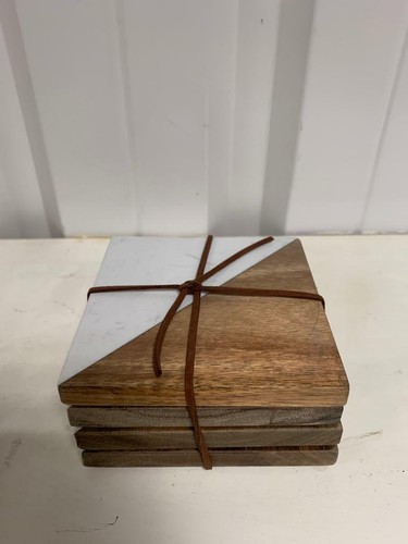 Appetiser wood square - wood, coasters