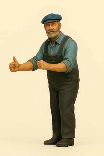 Tug boat captain scale model - captain,