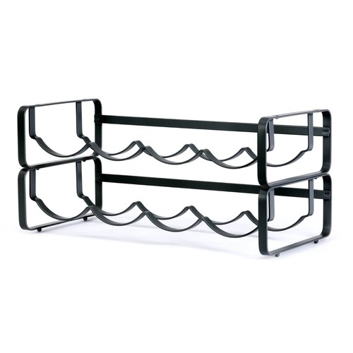 Livivo matte black wine rack - matte,