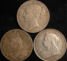 Crown 1844 - 1900 Victoria .925 Silver Genuine Choose Your Date (T102)