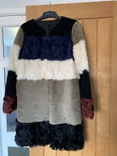 zara sheepskin Fur  Leather Coat