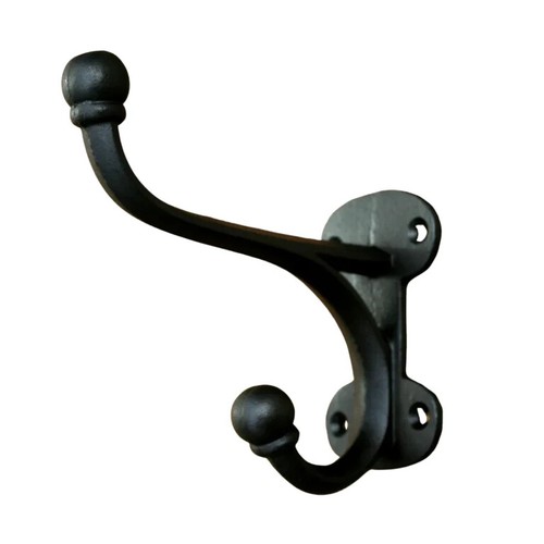 Hook black cast iron coat - hook,