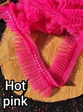 Pleated Tulle Ruffle Trim with