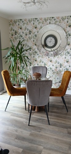 Round dining table tree root - table,