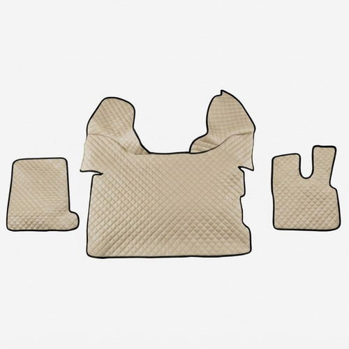 Beige floor mats eco - mats, leather