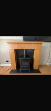 Oak Wood Electric Fireplace