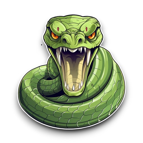 Angry green cobra snake animal - green,
