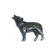 Howling Wolf Pewter Lapel Pin