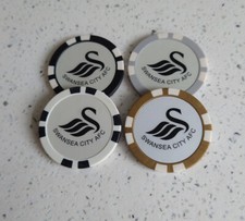 Swansea City FC Poker Chip Golf Ball Markers- 4 colours available