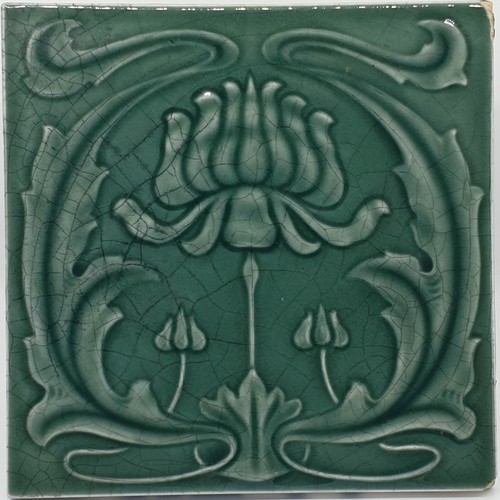 Art nouveau fireplace tile - nouveau,