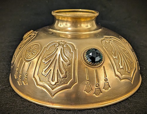 Antique pressed brass oil - oil, lamp