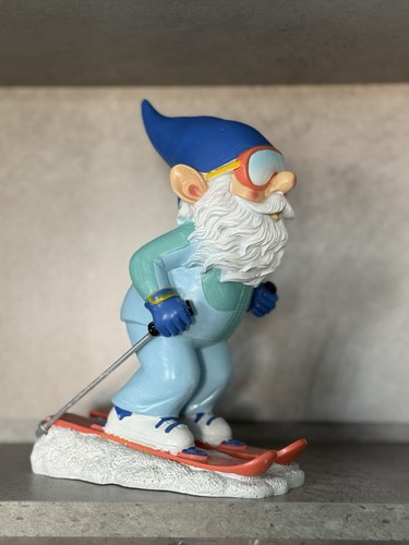 Skiing gnome elf - skiing, ornament