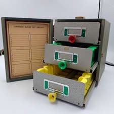 HANIMEX Slidex Set Library Metal Drawers / Storage. *VGC*. (refB)