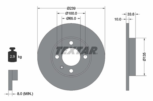 New brake disc for - 2x, vw