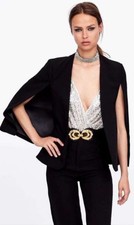 ZARA BNWT BLACK CAPE BLAZER
