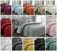 Teddy Bear Fleece Duvet Cover Set Sherpa Thermal Warm Bedding or Fitted Sheets