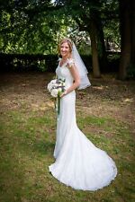 Sassi Holford Emily Wedding Dress Couture Size 6/8 Ivory Lace | Made in England