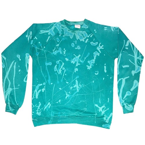 Tie dye jumper bleached aqua - dye,