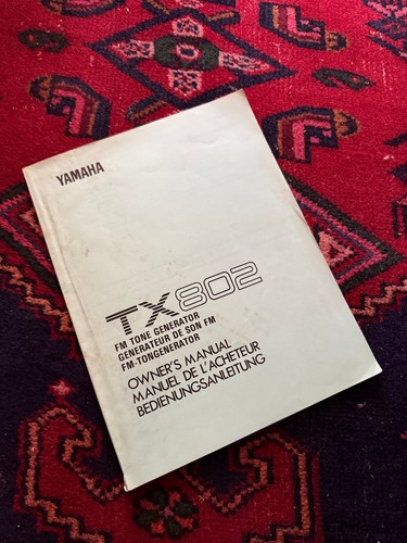 Yamaha tx802 original user - yamaha,